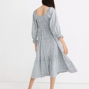 Madewell Lucie Elbowsleeve Smocked Midi 